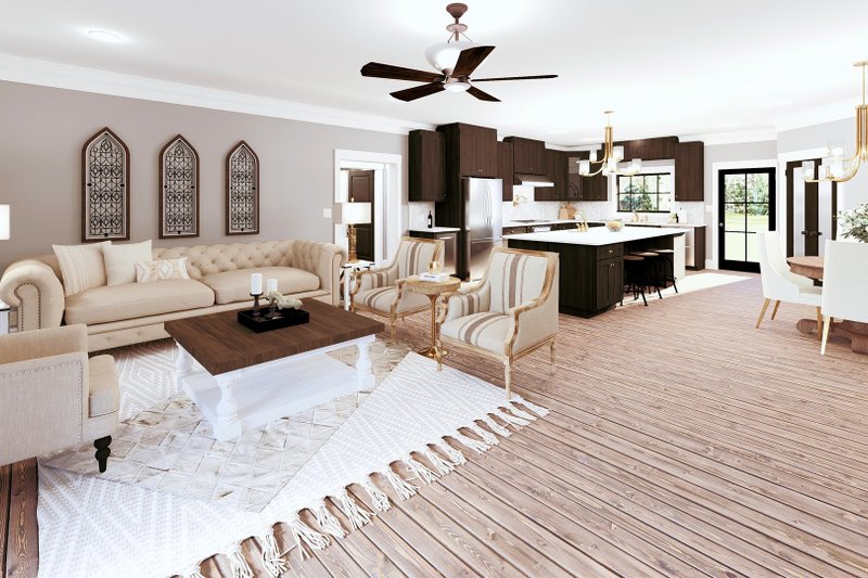 Home Plan - Interior - Family Room for Southern House Plan #44-269 - 3 bed, 2.5 bath