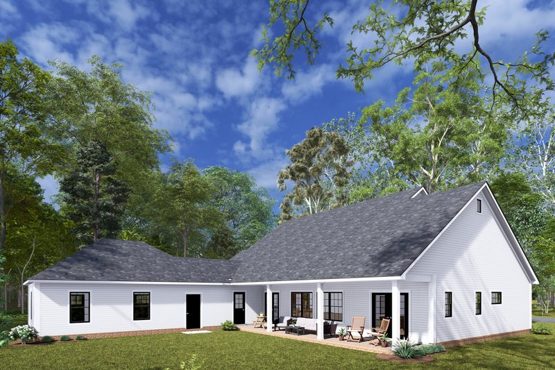 House Blueprint - Exterior - Rear Elevation for Farmhouse House Plan #513-2270 - 4 bed, 3.5 bath