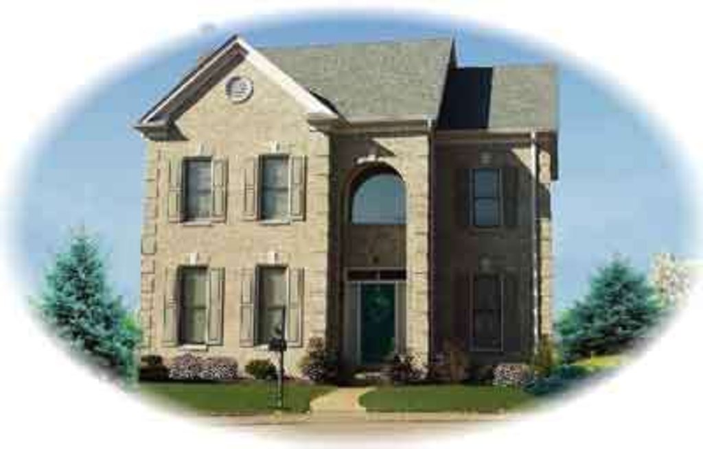 Exterior - Front Elevation 2 for European House Plan #81-511 - 3 bed, 2.5 bath