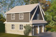 European Style House Plan - 2 Beds 1.5 Baths 882 Sq/Ft Plan #1060-257 