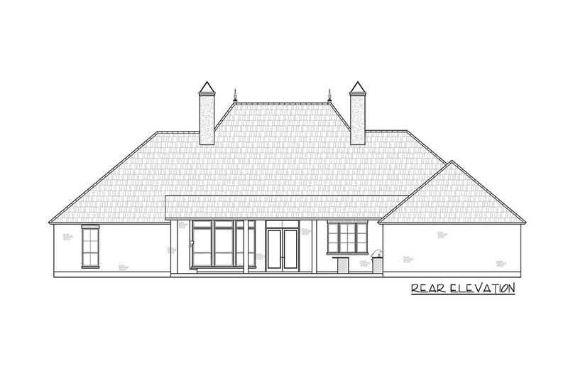 Architectural House Design - Exterior - Rear Elevation for Southern House Plan #1074-11 - 4 bed, 3 bath