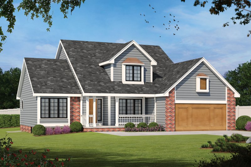 Dream House Plan - Exterior - Front Elevation 3 for Traditional House Plan #20-2560 - 3 bed, 2.5 bath