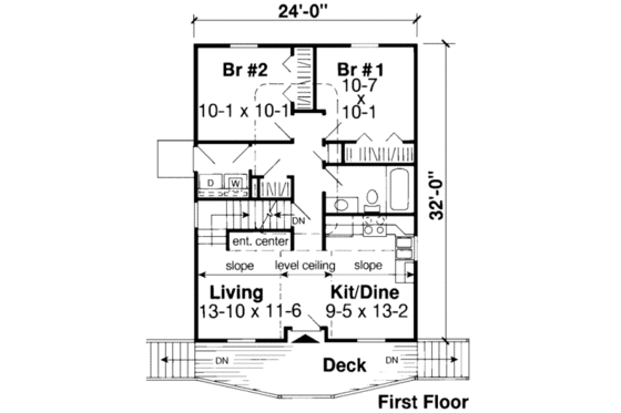 Floor Plan - Main Floor for Country House Plan #312-536 - 3 bed, 1 bath