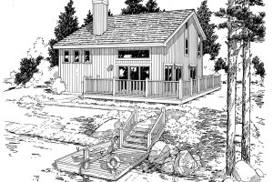 Exterior - Other Elevation for Cabin House Plan #312-430 - 3 bed, 2 bath