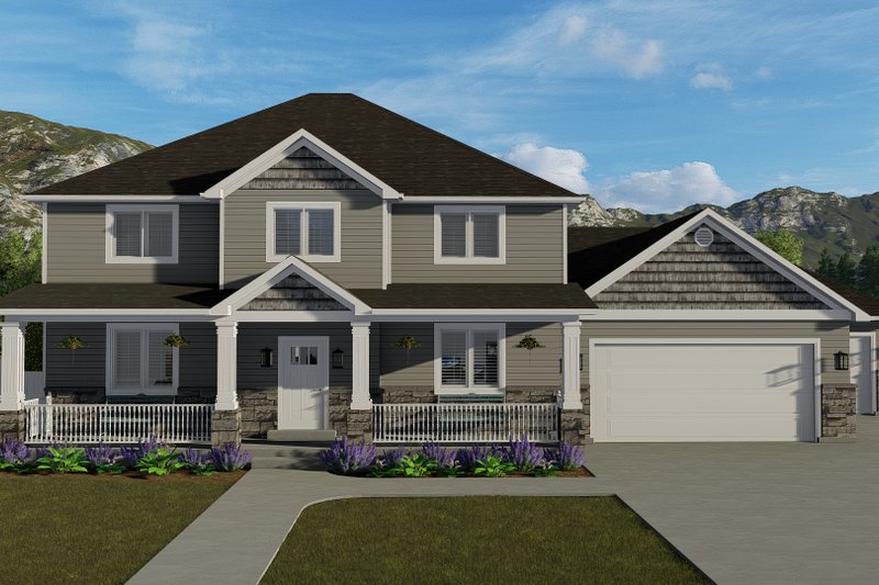 Dream House Plan - Exterior - Front Elevation 6 for Traditional House Plan #1060-8 - 5 bed, 4 bath