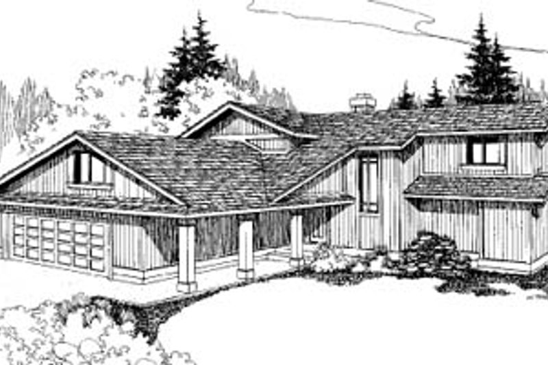 Dream House Plan - Exterior - Front Elevation Plan #60-133