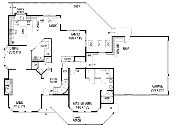 Traditional Floor Plan - Main Floor Plan #60-563
