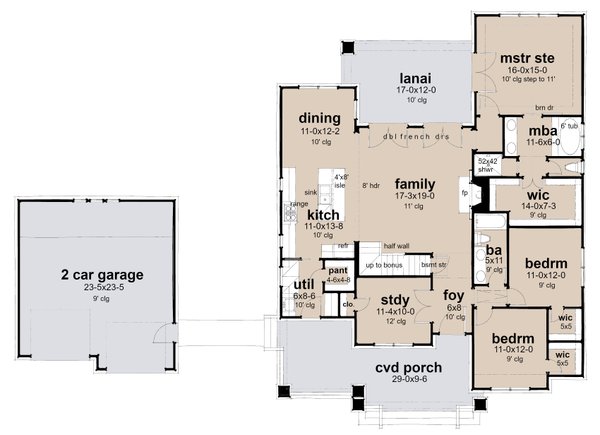 Cottage Floor Plan - Main Floor Plan #120-278