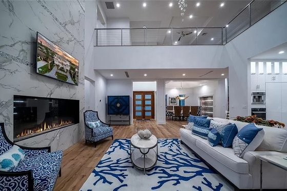 Interior - Family Room for Beach House Plan #548-54 - 4 bed, 4.5 bath