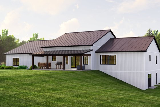 Exterior - Rear Elevation for Country House Plan #1064-234 - 3 bed, 2 bath