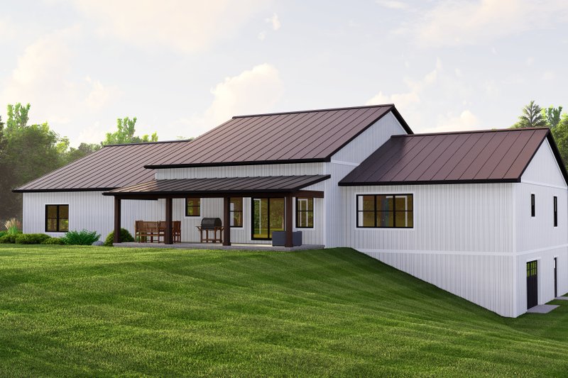 House Blueprint - Exterior - Rear Elevation for Country House Plan #1064-234 - 3 bed, 2 bath