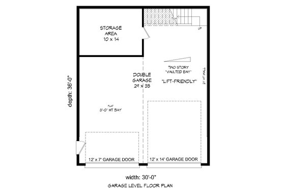 Floor Plan - Main Floor for Contemporary House Plan #932-187, 0 bath