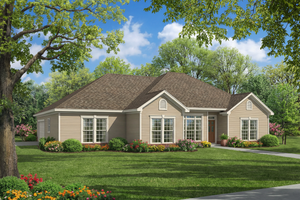 Traditional Exterior - Front Elevation Plan #17-1034