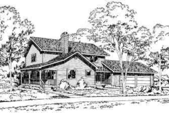 Exterior - Front Elevation for Traditional House Plan #312-520 - 3 bed, 2.5 bath