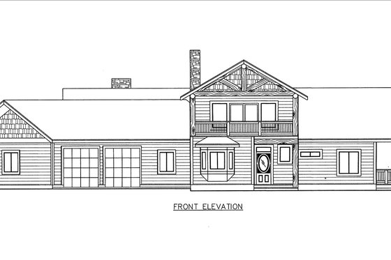 Exterior - Front Elevation 3 for Craftsman House Plan #117-880 - 3 bed, 2 bath