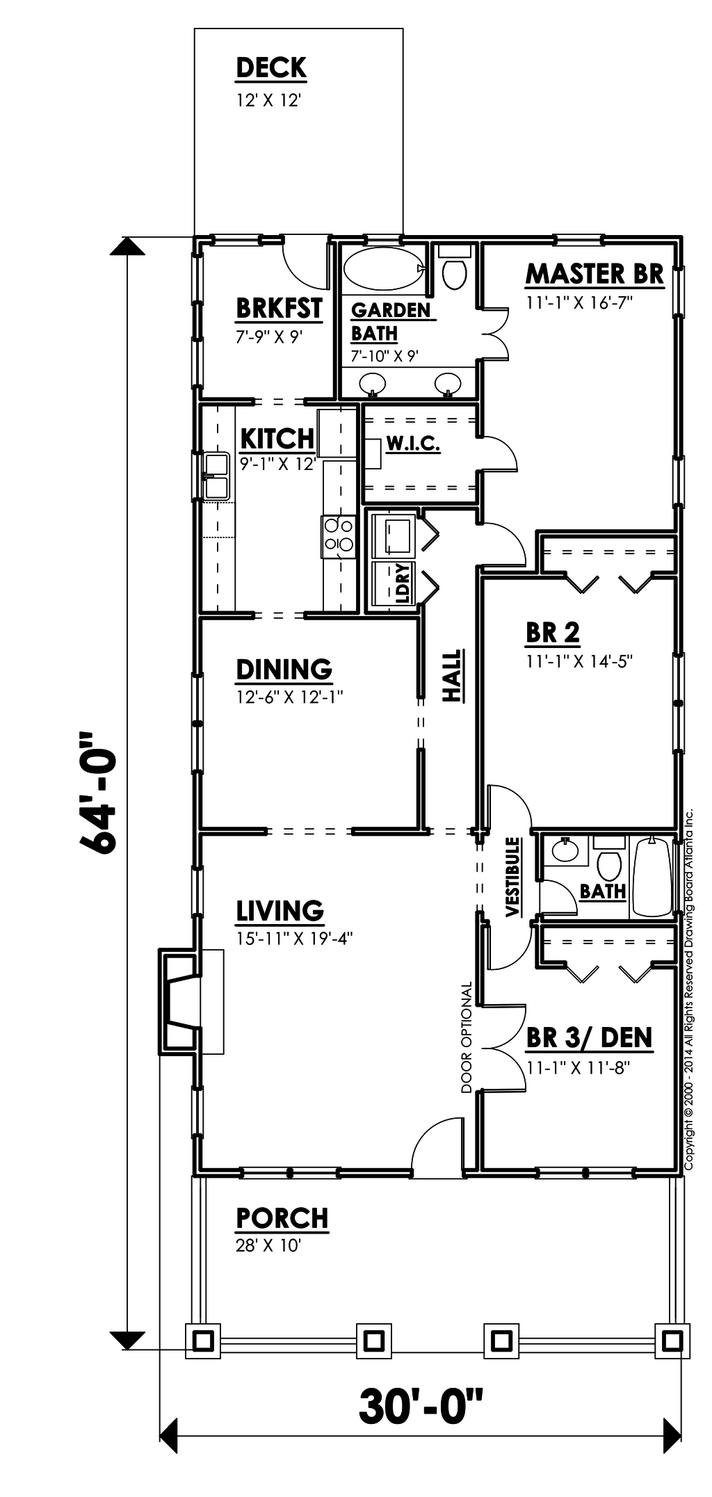 Bungalow Style House Plan 3 Beds 2 Baths 1948 Sq Ft Plan 30 7 Houseplans Com Bungalow Style House Plan 3 Beds 2 Baths 1948 Sq Ft Plan 30 7 Houseplans Com