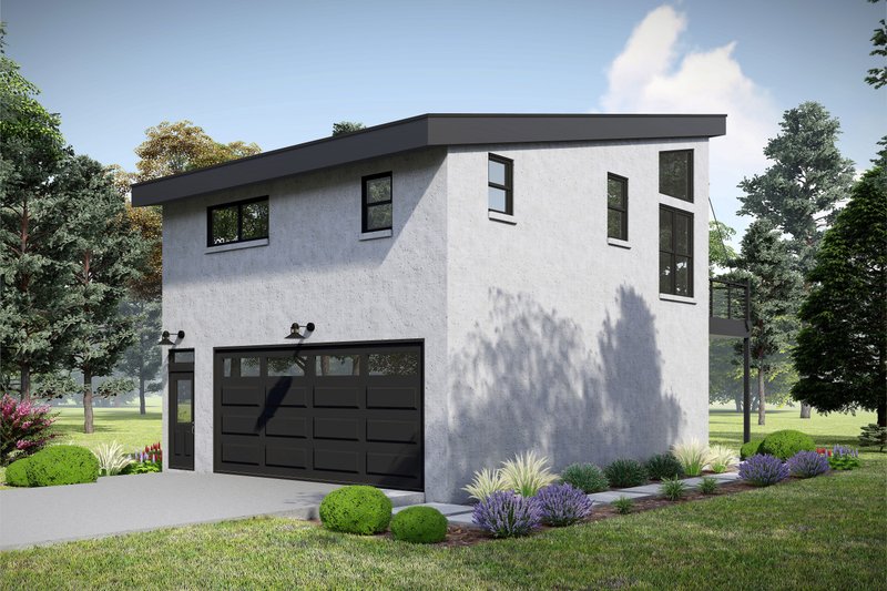 House Blueprint - Exterior - Rear Elevation for Southern House Plan #932-1398 - 1 bed, 1 bath