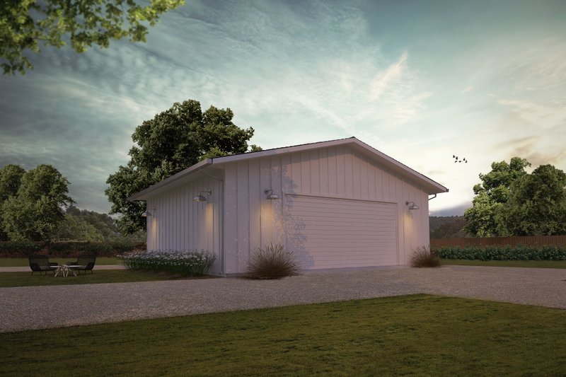 Dream House Plan - Exterior - Front Elevation 3 for Ranch House Plan #888-14, 0 bath