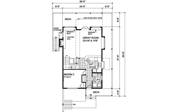 Floor Plan - Main Floor House Plan #118-108 - 5 bed, 2.5 bath