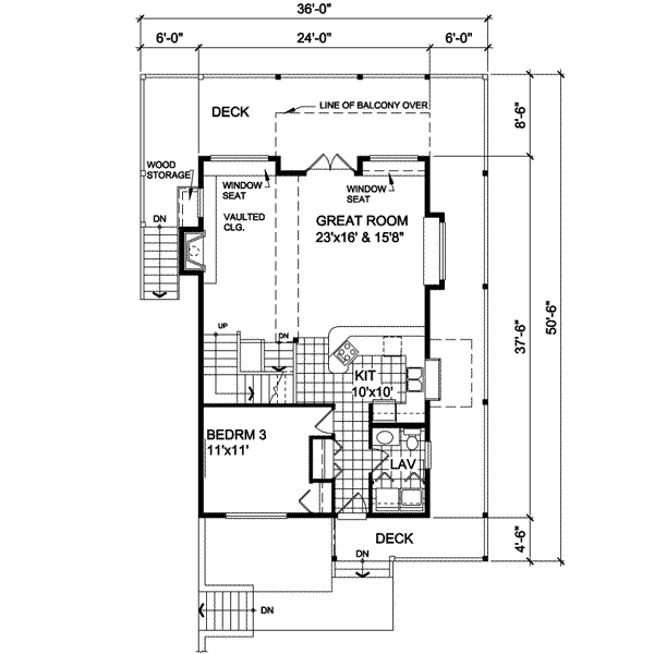 House Plan Design - Floor Plan - Main Floor Plan #118-108