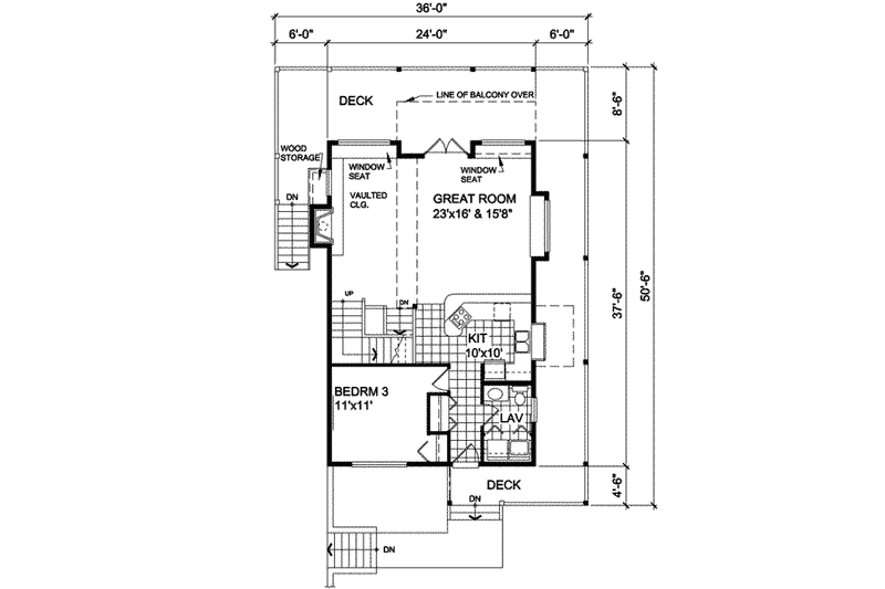 Architectural House Design - Floor Plan - Main Floor House Plan #118-108 - 5 bed, 2.5 bath