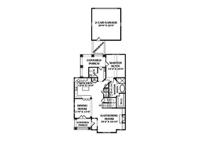 Floor Plan - Main Floor for Craftsman House Plan #453-9 - 4 bed, 2.5 bath