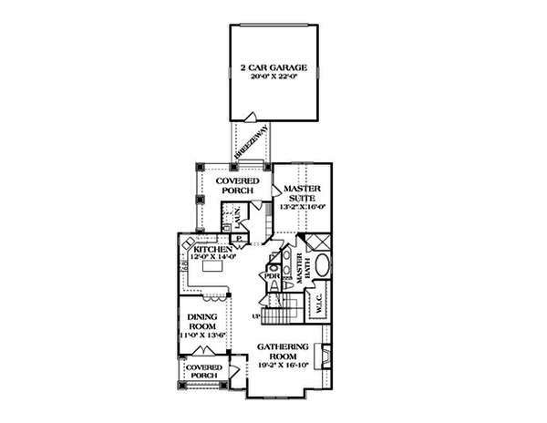 Craftsman Floor Plan - Main Floor Plan #453-9