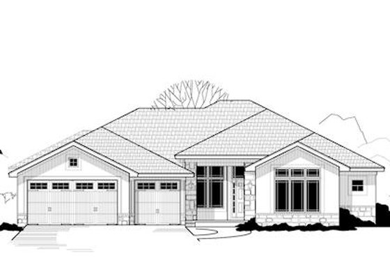 Exterior - Front Elevation House Plan #67-877 - 4 bed, 3.5 bath