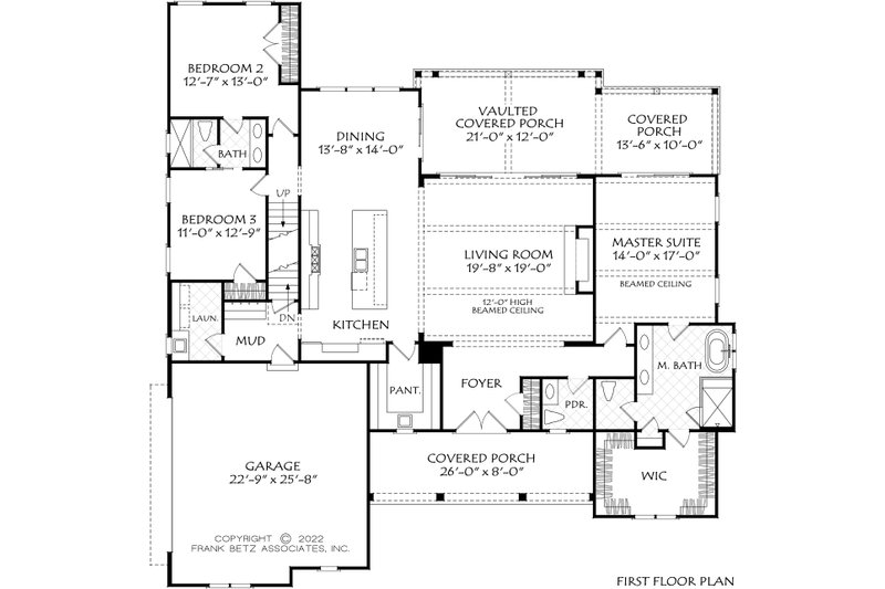 Dream House Plan - Floor Plan - Main Floor for Ranch House Plan #927-1030 - 3 bed, 2.5 bath