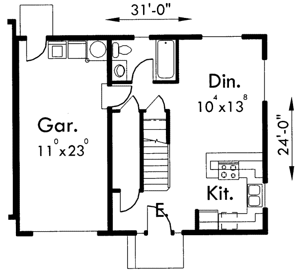Traditional Floor Plan - Main Floor Plan #303-381