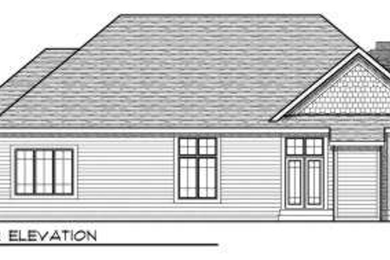 Home Plan - Exterior - Rear Elevation for European House Plan #70-707 - 3 bed, 2 bath