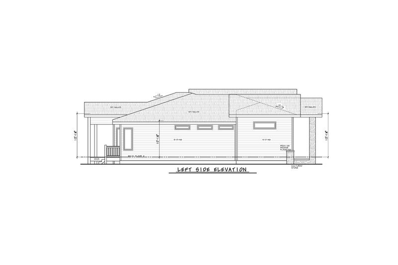 House Blueprint - Exterior - Other Elevation for Contemporary House Plan #20-2614 - 3 bed, 2.5 bath