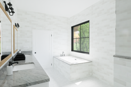 Interior - Master Bathroom for Barndominium House Plan #1116-15 - 4 bed, 3.5 bath