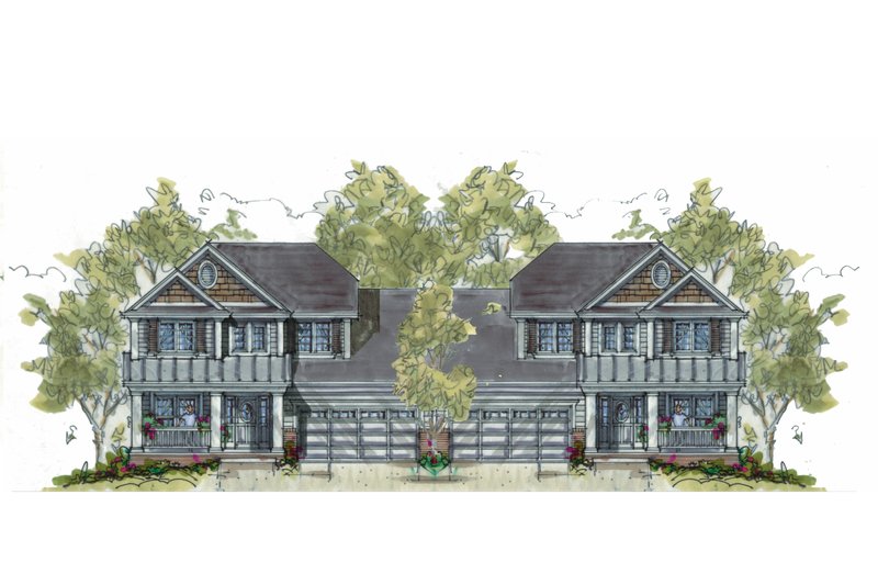 Cottage Style House Plan - 3 Beds 2.5 Baths 3398 Sq/Ft Plan #20-1346 Exterior