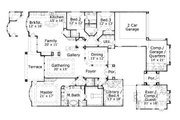 Mediterranean Style House Plan - 5 Beds 4.5 Baths 4751 Sq/Ft Plan #411-822 