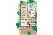 Mediterranean Style House Plan - 7 Beds 4 Baths 4370 Sq/Ft Plan #27-383 
