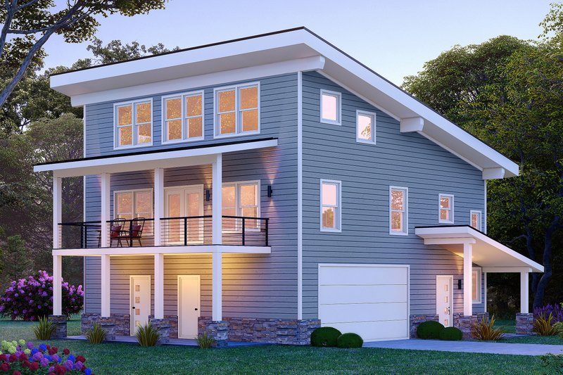 Dream House Plan - Beach Exterior - Front Elevation Plan #932-1093