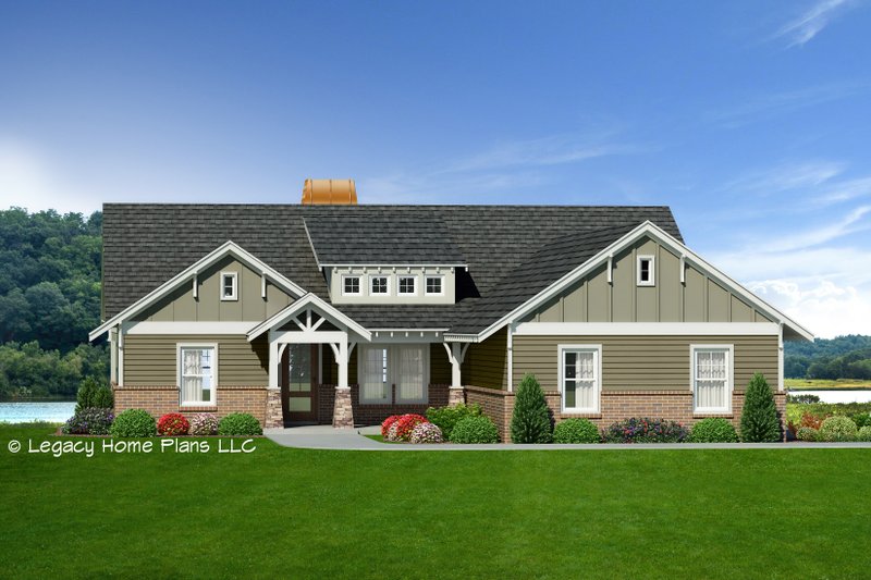 Architectural House Design - Exterior - Front Elevation 3 for Craftsman House Plan #932-582 - 3 bed, 2.5 bath