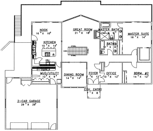Home Plan - Modern Floor Plan - Main Floor Plan #117-438