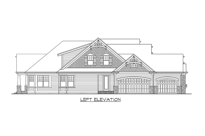 Architectural House Design - Exterior - Other Elevation 1 for Craftsman House Plan #132-208 - 3 bed, 3.5 bath