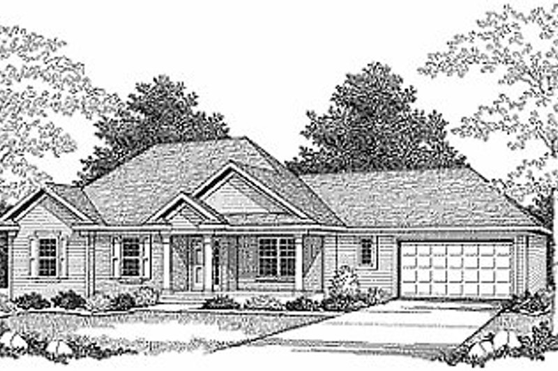 House Blueprint - Traditional Exterior - Front Elevation Plan #70-101