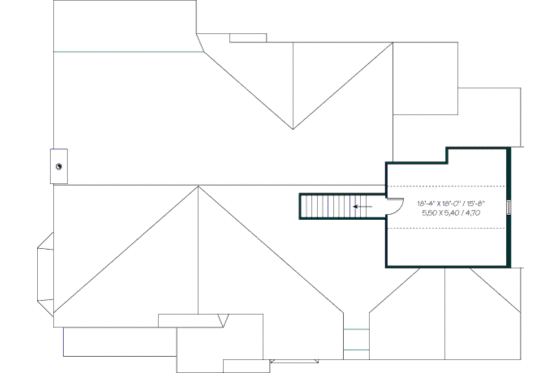 Floor Plan - Other Floor for Mediterranean House Plan #23-2206 - 3 bed, 2 bath