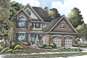 Exterior - Front Elevation 3 for Traditional House Plan #929-45 - 4 bed, 3.5 bath