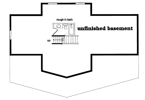 Architectural House Design - Cabin Floor Plan - Lower Floor Plan #47-315