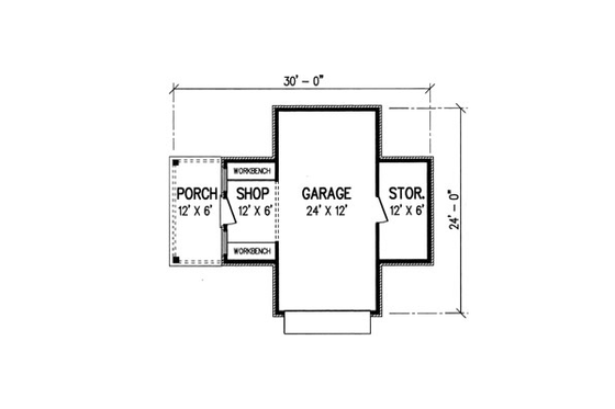 Floor Plan - Main Floor for European House Plan #45-261, 0 bath