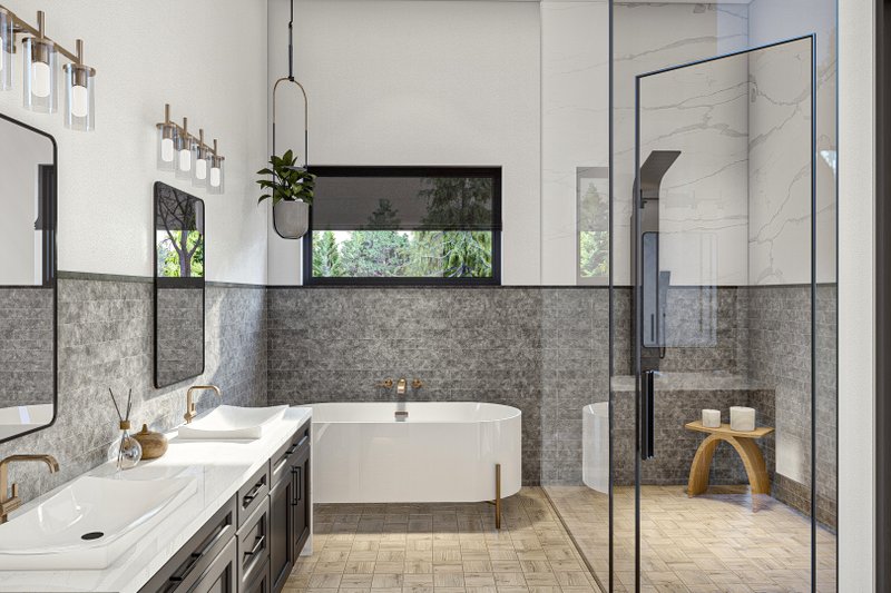 House Plan Design - Interior - Master Bathroom for Barndominium House Plan #455-542 - 3 bed, 4.5 bath
