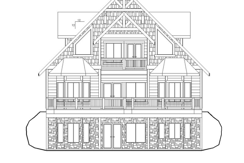 Dream House Plan - Exterior - Rear Elevation 3 for Country House Plan #117-808 - 3 bed, 3 bath