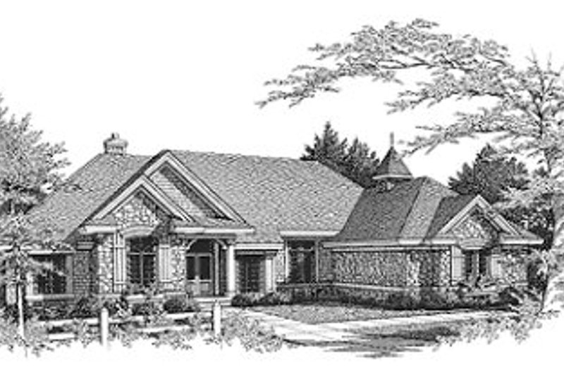 Architectural House Design - European Exterior - Front Elevation Plan #70-463