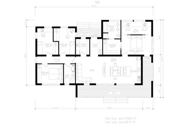 Modern Floor Plan - Main Floor Plan #549-12