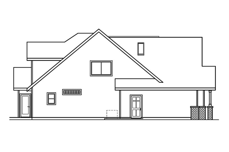 House Plan Design - Exterior - Other Elevation for Craftsman House Plan #124-513 - 4 bed, 3.5 bath
